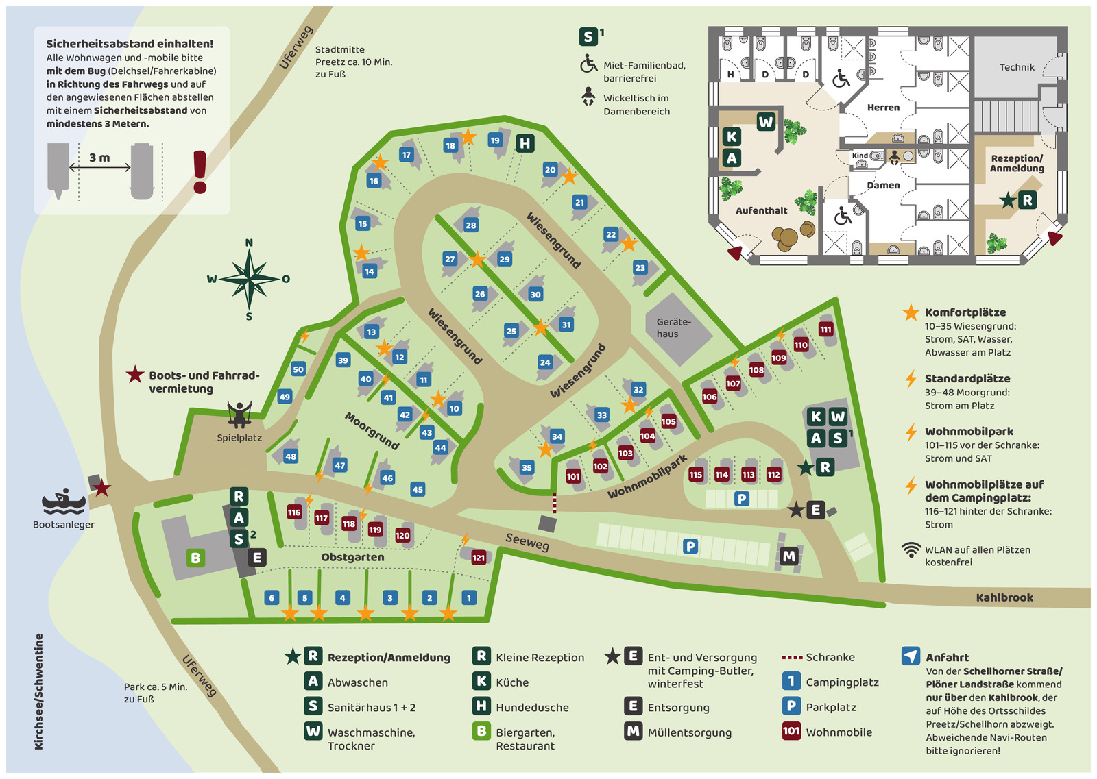 Lageplan Campingplatz und Wohnmobilpark, Stand 02/2026
